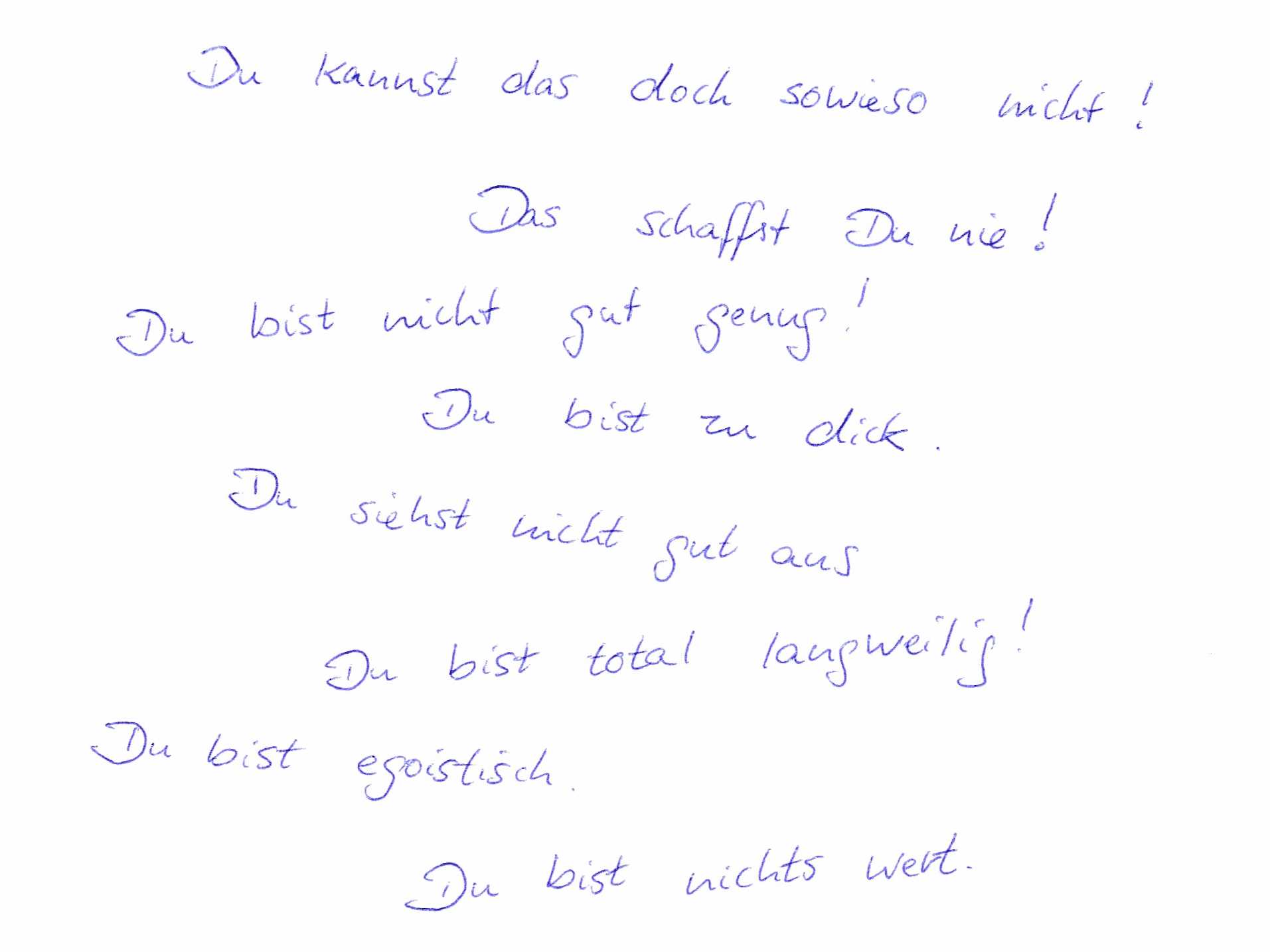 Sätze des Innereren Kritikers